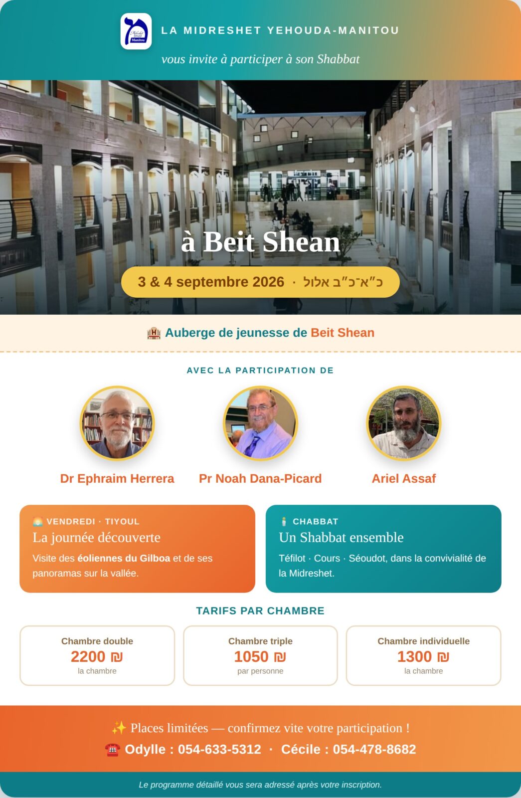 Flyer : Shabbat à Beth Shéan